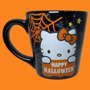 Hello Kitty Sanrio Happy Halloween Black Speckled Mug Bioworld New 2023 Moon